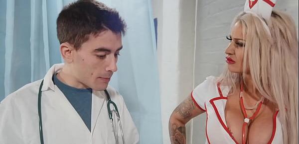  Huge tits blonde nurse banged by doctor